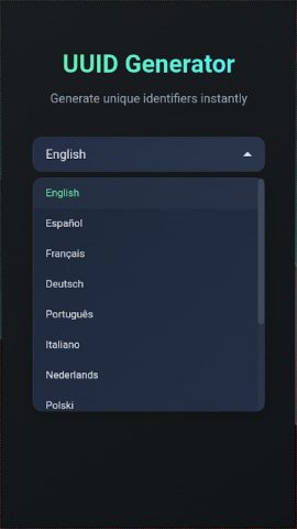 UUID Generator для Android — скриншот 2