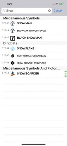 Unicode Character Viewer для iOS — скриншот 4