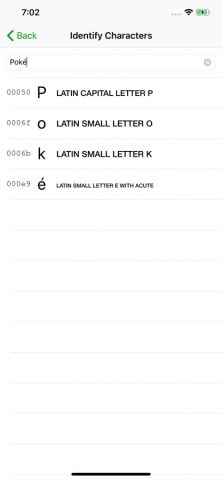 Unicode Character Viewer для iOS — скриншот 5
