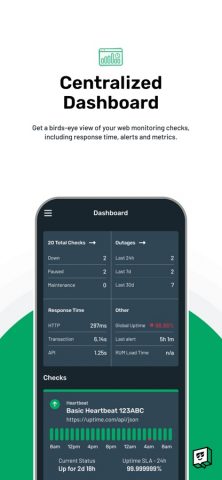 Uptime.com Website Monitoring для iOS — скриншот 2