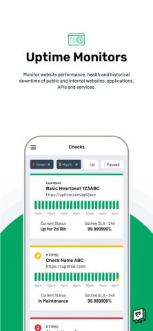Uptime.com Website Monitoring для iOS — скриншот 3