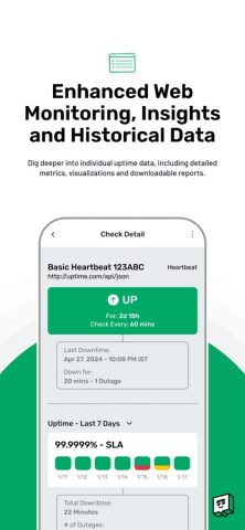 Uptime.com Website Monitoring для iOS — скриншот 4