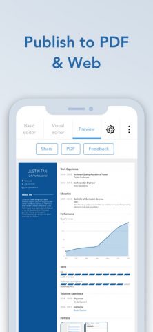 VisualCV Resume Builder для iOS — скриншот 1