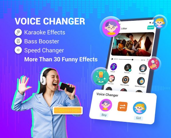 Voice Changer — Audio Effects для Android — скриншот 1