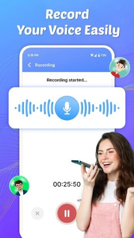 Voice Changer Male to Female для Android — скриншот 3