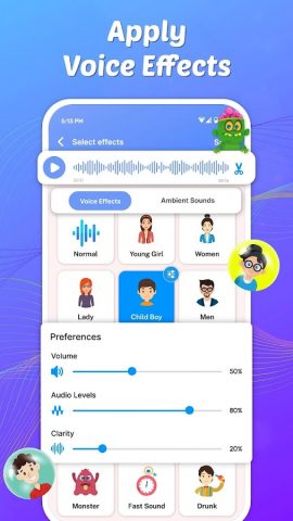 Voice Changer Male to Female для Android — скриншот 5