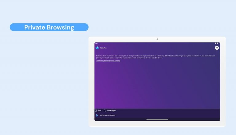 Waterfox: Private Web Browser для Android — скриншот 5