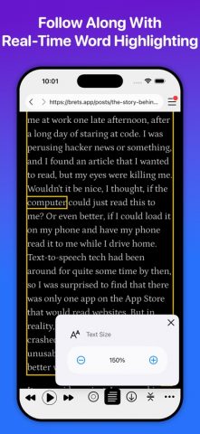 WebOutLoud — Text to Speech для iOS — скриншот 4