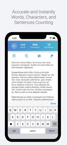 Word Counter Character Counter для iOS — скриншот 1
