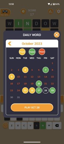 Wordly: Daily Wordle Puzzle для Android — скриншот 2