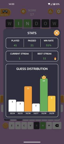 Wordly: Daily Wordle Puzzle для Android — скриншот 4