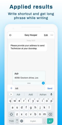 Writing Star: Text Expander для Android — скриншот 1