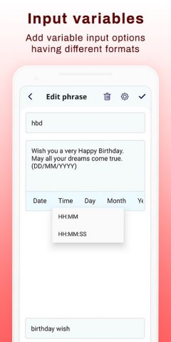 Writing Star: Text Expander для Android — скриншот 4