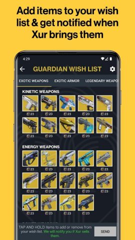 Xur Alert for Destiny 2 для Android — скриншот 4