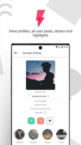 Загрузите Instant DP для Android — скриншот 3