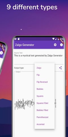Zalgo Generator для Android — скриншот 2