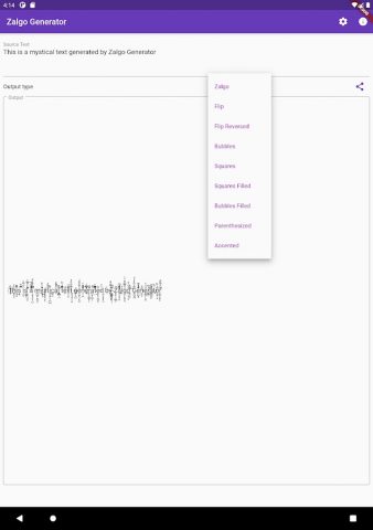 Zalgo Generator для Android — скриншот 5