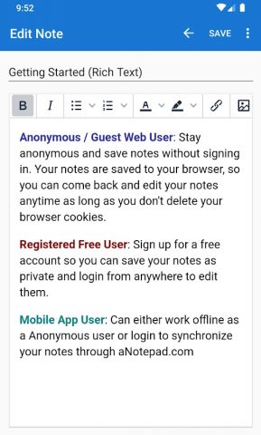 a Notepad — Take & Share Notes для Android — скриншот 5
