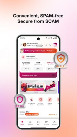 bima+ -Buy Pulsa/Package- Tri для Android — скриншот 1