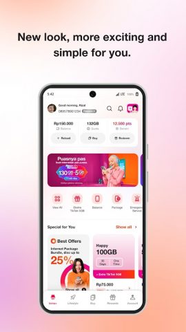 bima+ -Buy Pulsa/Package- Tri для Android — скриншот 2