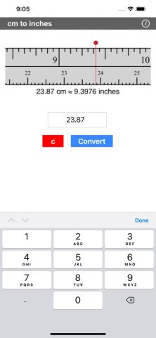 cm to inches для iOS — скриншот 2