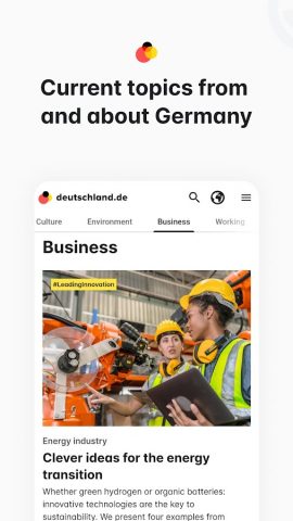 deutschland.de для Android — скриншот 1
