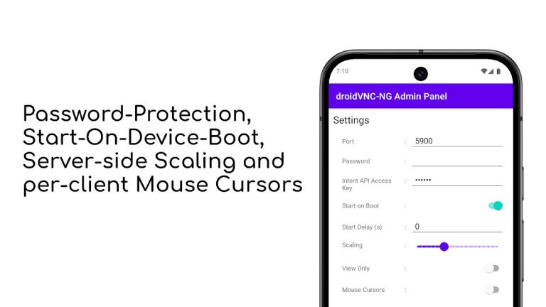 droidVNC-NG VNC Server для Android — скриншот 2