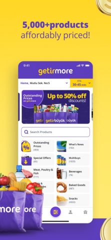 getir: groceries, food&beyond для iOS — скриншот 3