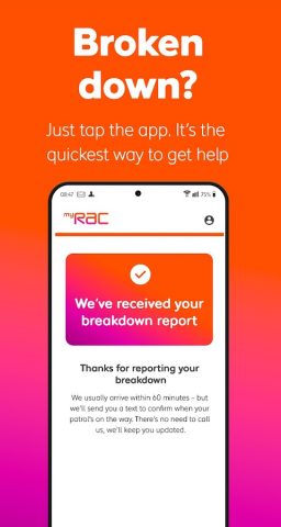 myRAC для Android — скриншот 1