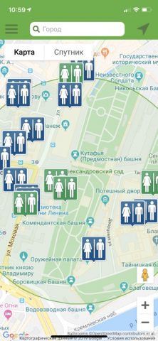 найти туалет для iOS — скриншот 1