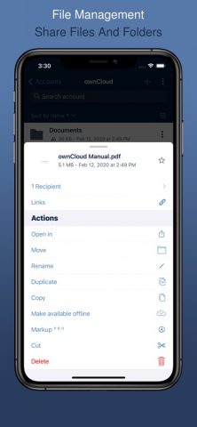 ownCloud — File Sync and Share для iOS — скриншот 4