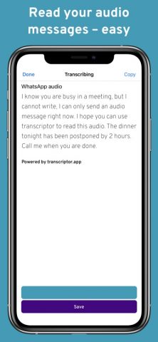transcriptor for WhatsApp для iOS — скриншот 1