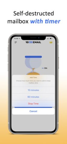 10 Minute — Temp Mail Address для iOS — скриншот 2