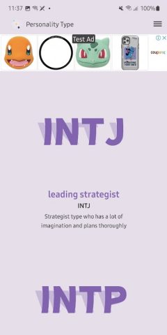 16 Personality Test (84Q) для Android — скриншот 4