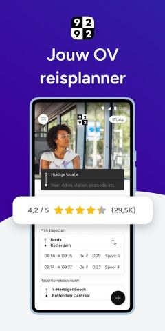 9292 reisplanner OV + e-ticket для Android — скриншот 1