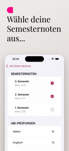 Abi Noten Rechner для iOS — скриншот 4