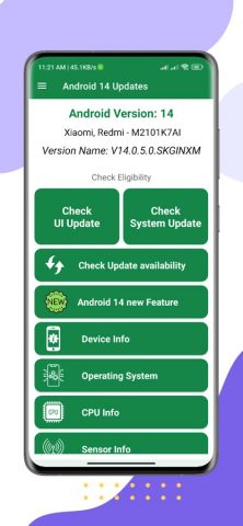 Android 14 Update Helper для Android — скриншот 1