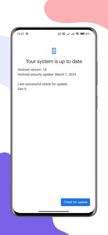 Android 14 Update Helper для Android — скриншот 3