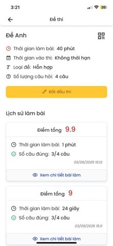 Azota Student для iOS — скриншот 4