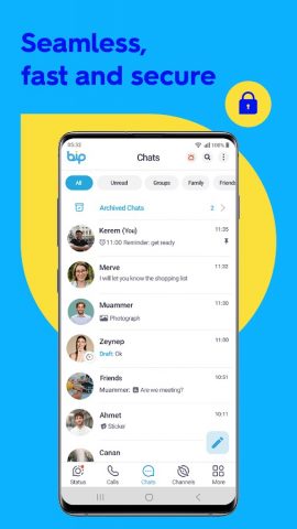 BiP — обмен смс, видеозвонками — скриншот 1