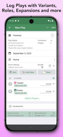 Board Game Stats для Android — скриншот 3