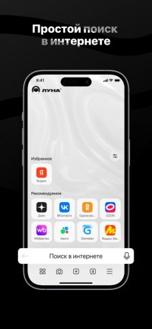 Браузер Луна для iOS — скриншот 2