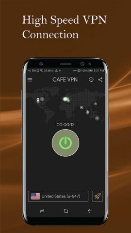 CAFE VPN — Fast Secure VPN App для Android — скриншот 1