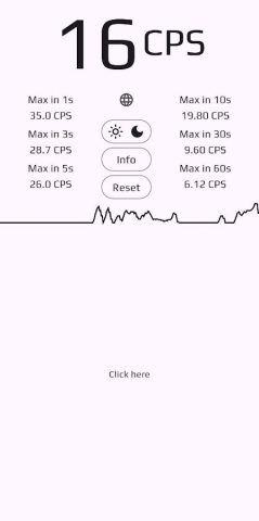 CPS Test — Кликер Челендж для Android — скриншот 1