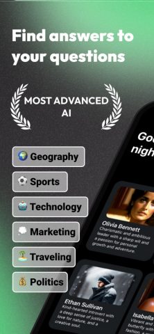 Character AI chatbot assistant для iOS — скриншот 1