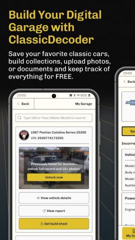 Classic Car VIN Lookup для Android — скриншот 5