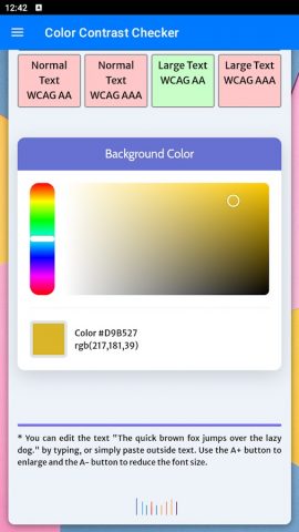 Color Contrast Checker для Android — скриншот 4