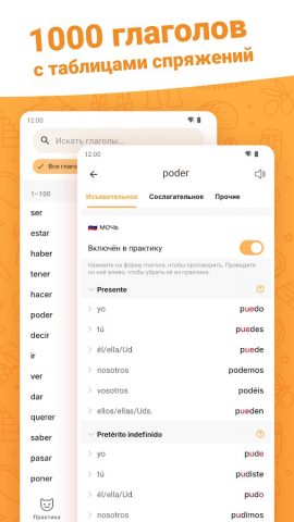 ConjuGato — Испанские глаголы для Android — скриншот 4