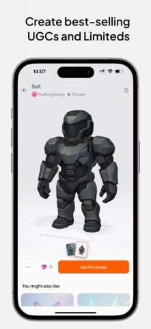 Customuse: 3D Skin Creator для iOS — скриншот 3