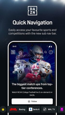 DAZN — Watch Live Sports для Android — скриншот 5